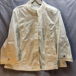 Eddie Bauer White Cotton‎ Blend Jacket Womens Size XL